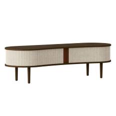 Umage - Audacious TV-Bänk Dark Oak/White Sands 140cm från Sleepo - Vit ((LxBxH): 140 x 46 x 40 cm)