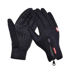 Cykelhandsker Vinter, Fullfinger Touch Polstrerede - Medium