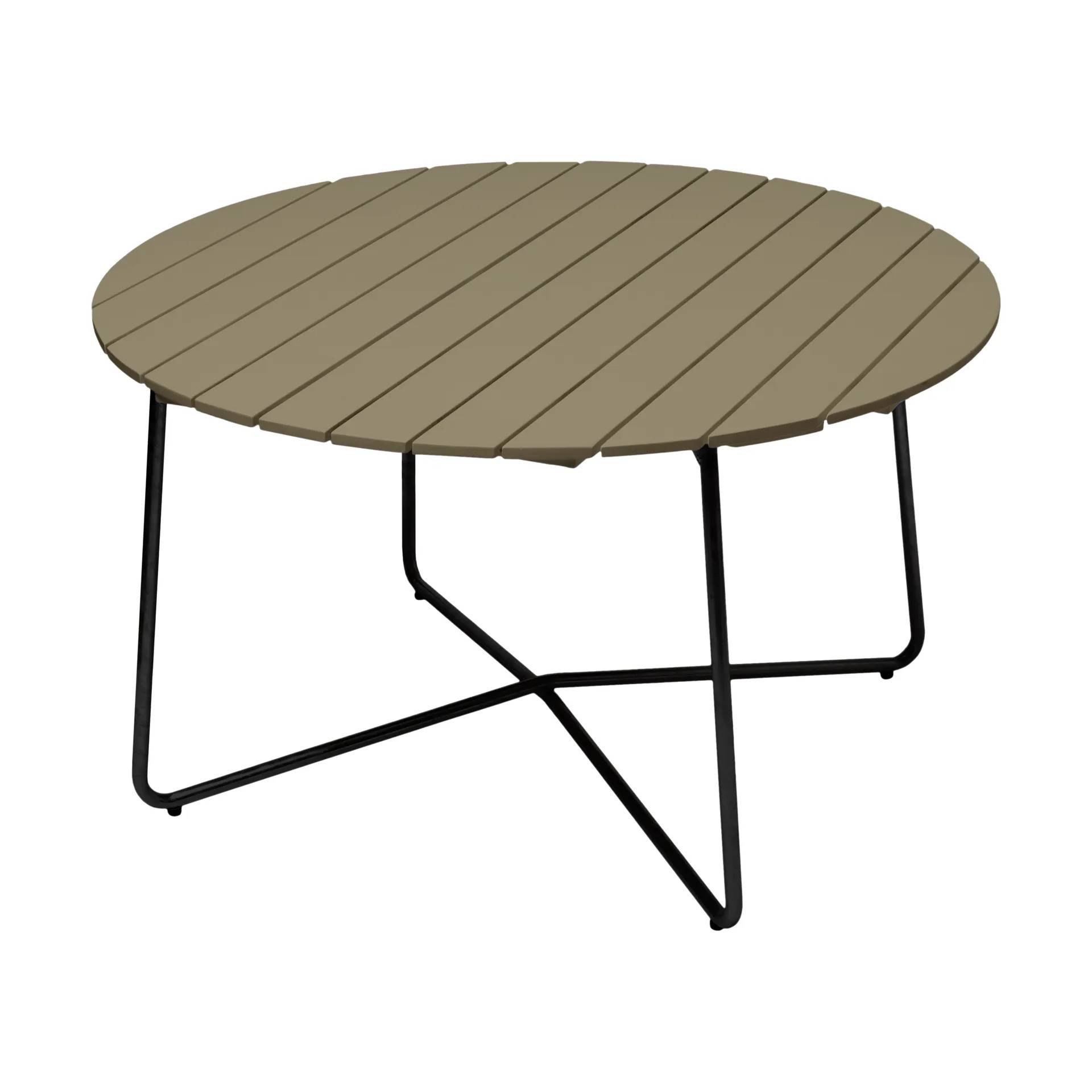 Grythyttan Stålmöbler 9A matbord Ljusgrön ek-svart, Ø120 cm - Grön
