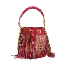 La Carrie, Taske, Dame, Brun, ONE SIZE, Uld, Legacy Bucket Taske i Fuchsia