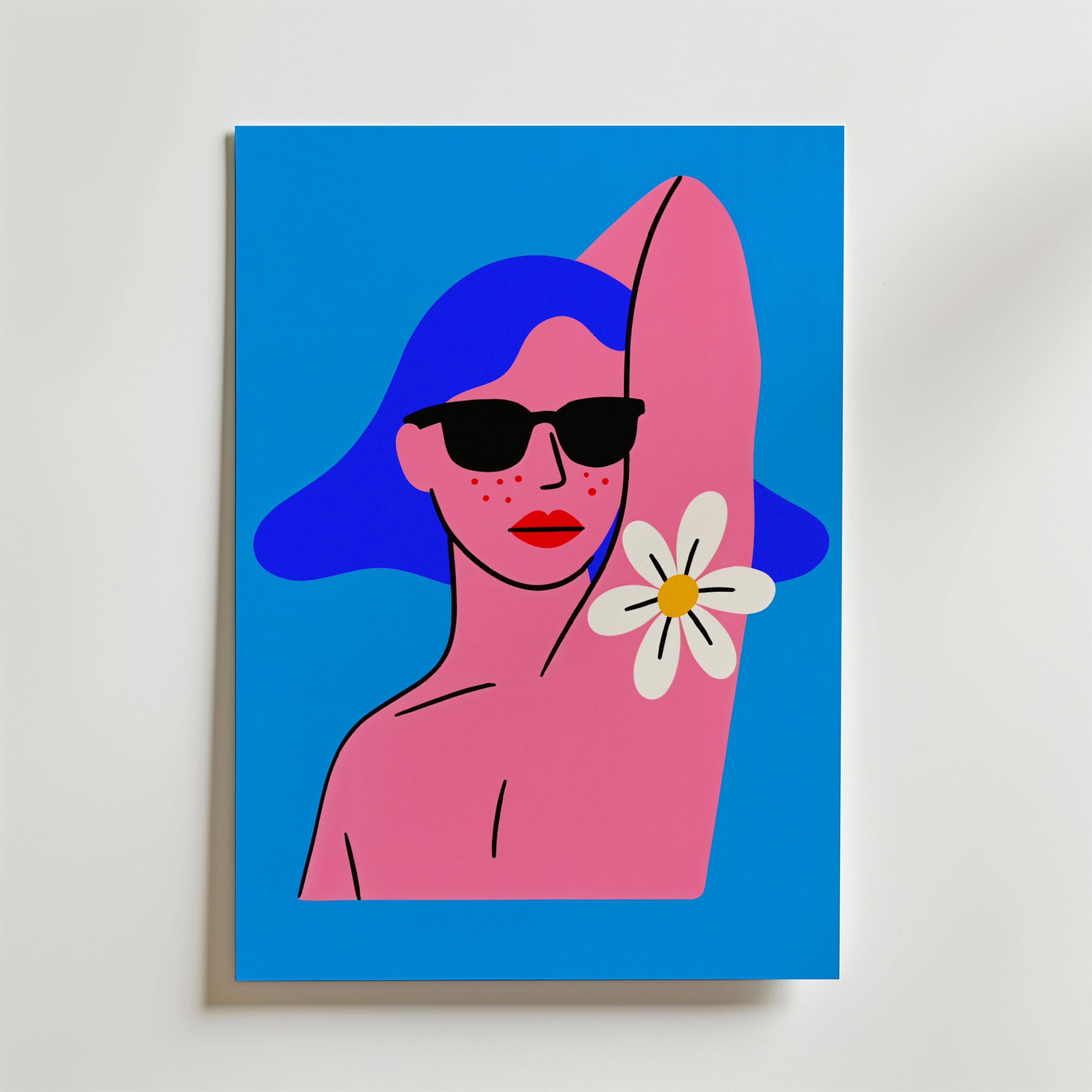 Blue Breeze Poster - Fine Art Poster 70x100 cm