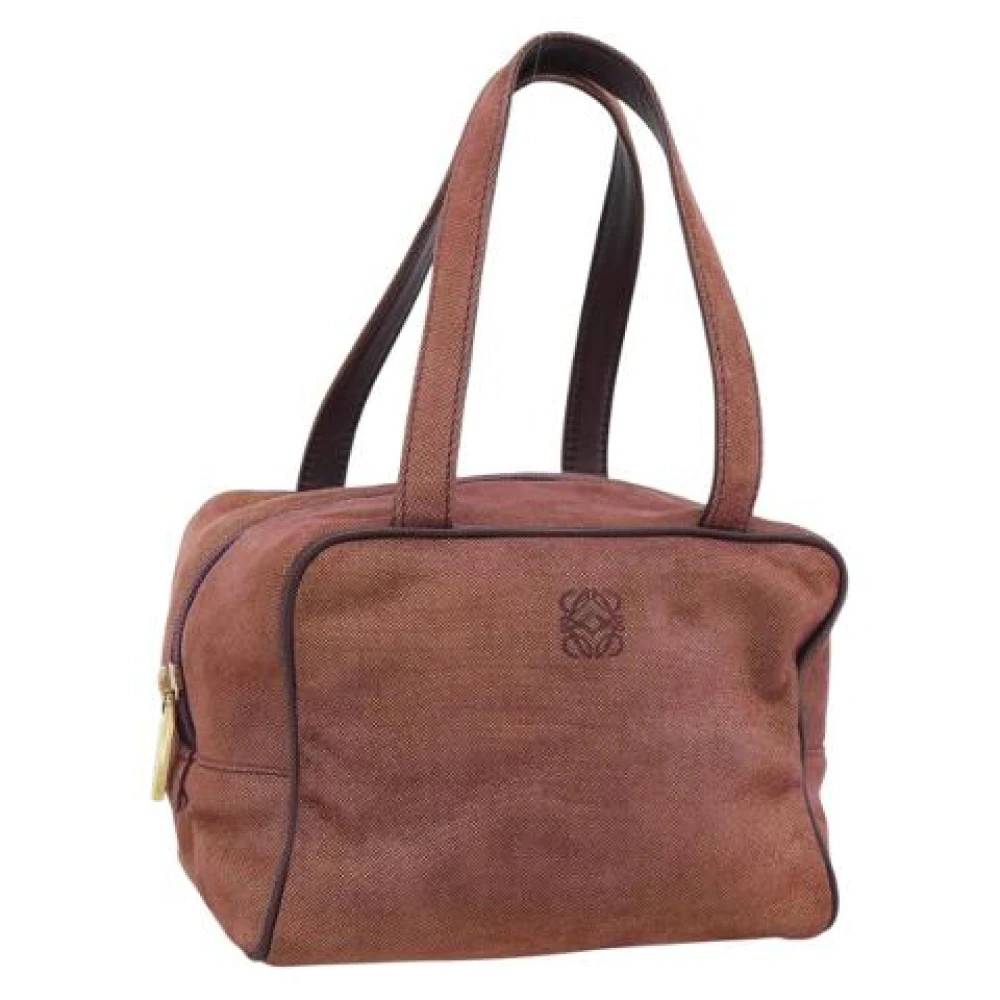Loewe Pre-owned Pre-owned Håndtaske - Vintage - Dame - Brun - ONE SIZE - Uld