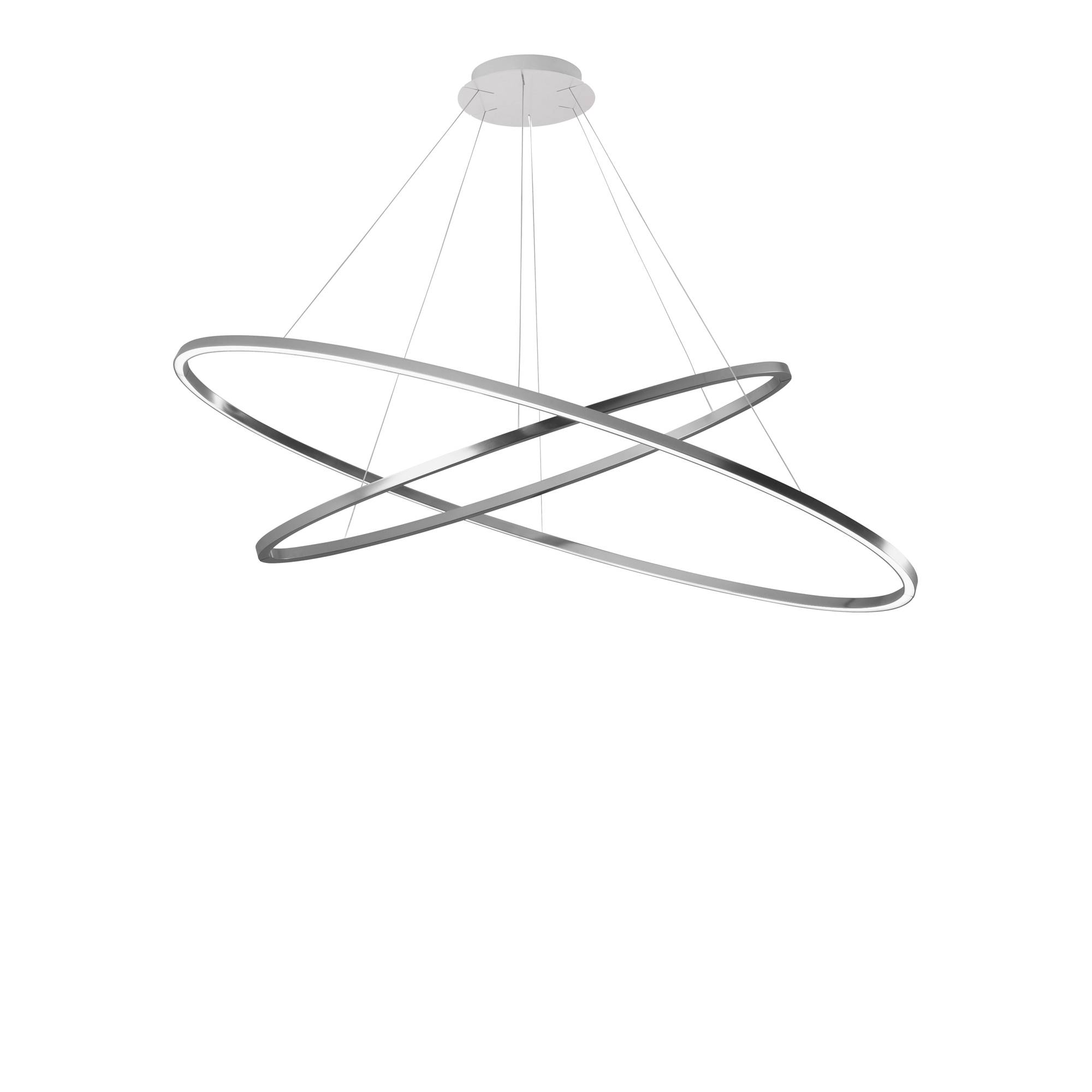 Nemo Lighting - Ellisse Double Pendant, Polished aluminium 2700K - Pendellamper - Federico Palazzari - Sølv