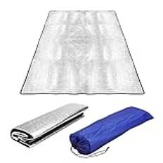 YOUNTHYE Aluminium liggunderlag skummattor 100 x 200 cm vikbar isoleringsmatta camping tältmatta vattentät termomatt golvmatta utomhus ultralätt isolerande filt sovmatta värmeisolerande campingmatta