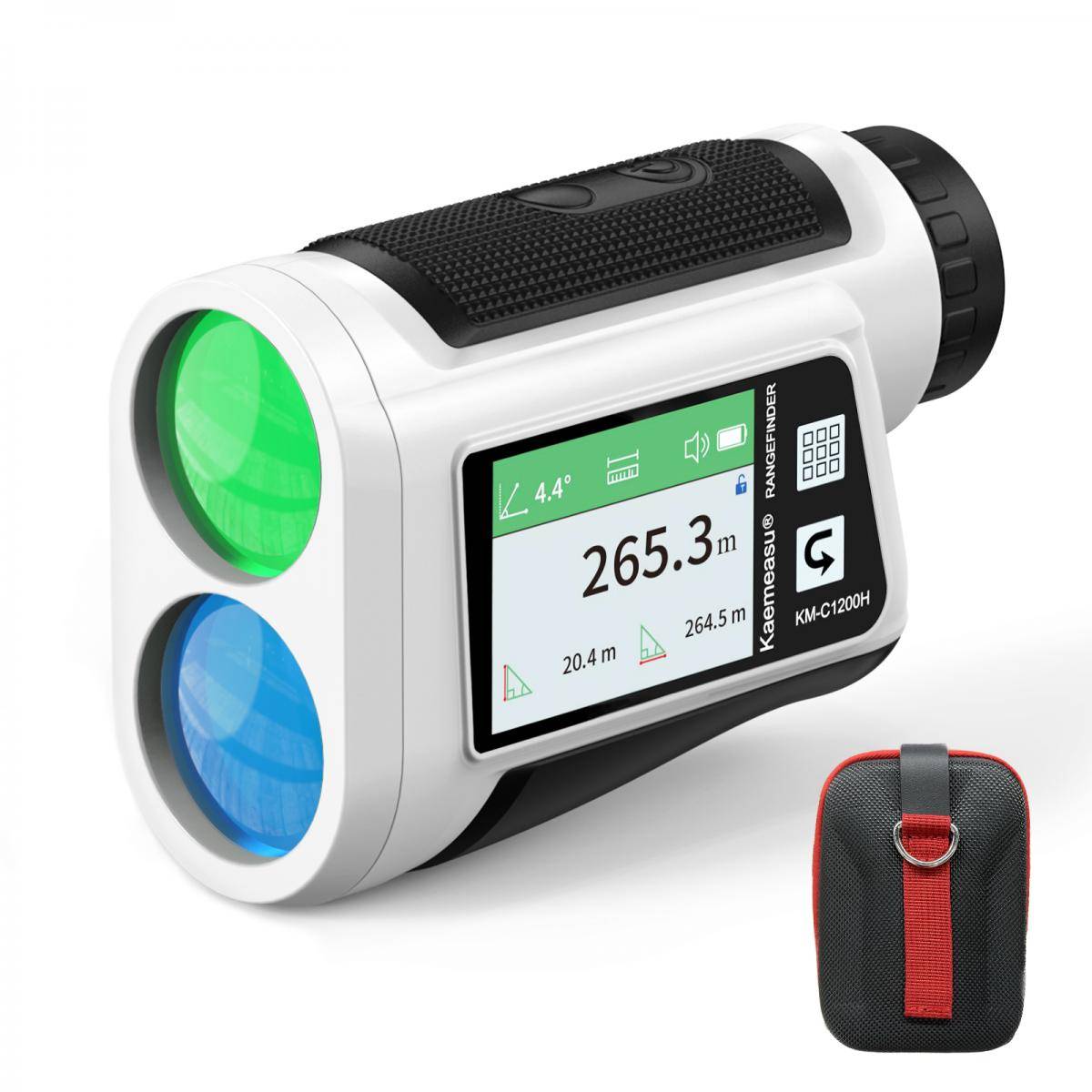 KENTFAITH KM-C600H 600m Golf Rangefinder with Color Touch LCD, Rechargeable 6x Laser Hunting Rangefinder for Golf, Hunting