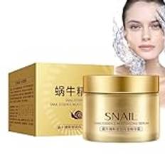 Snail Snigelkräm, fuktkräm Snail Face Serum, naturliga sekrer slime extrakt av ansikte, Snail Mucin kräm för anti-aging fuktgivande rynkorborttagning (120 g, 1 stycken)