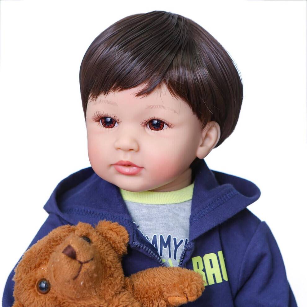 Reborn Baby Dukke Stofkrop 24 Tommer Poseable