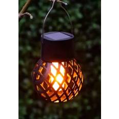 Solcellelampe Flamme Kugle med Ophæng Måler 9x7x7 cm.