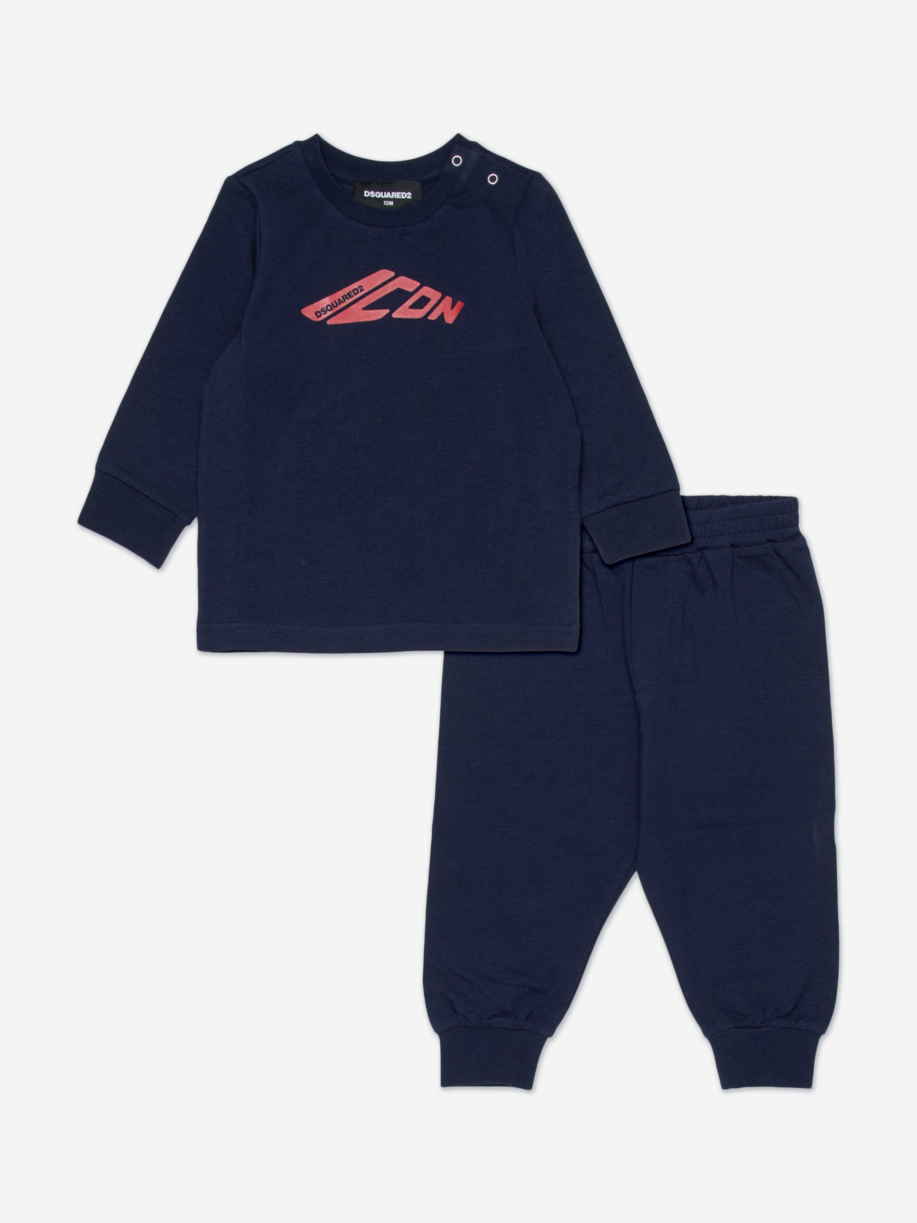 Dsquared2 Baby Icon Logo Tracksuit in Navy - Navy / 9 Mths (9 Mths)