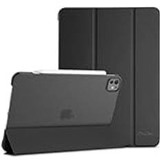 ProCase Smart fodral för iPad Pro 11 tum fodral 2024 M4 (modell: A2836/A2837/A3006), smalt folio-stativ hårt bakskal, skyddande surfplattefodral för 5:e generationen iPad Pro 11 tum 2024 – svart