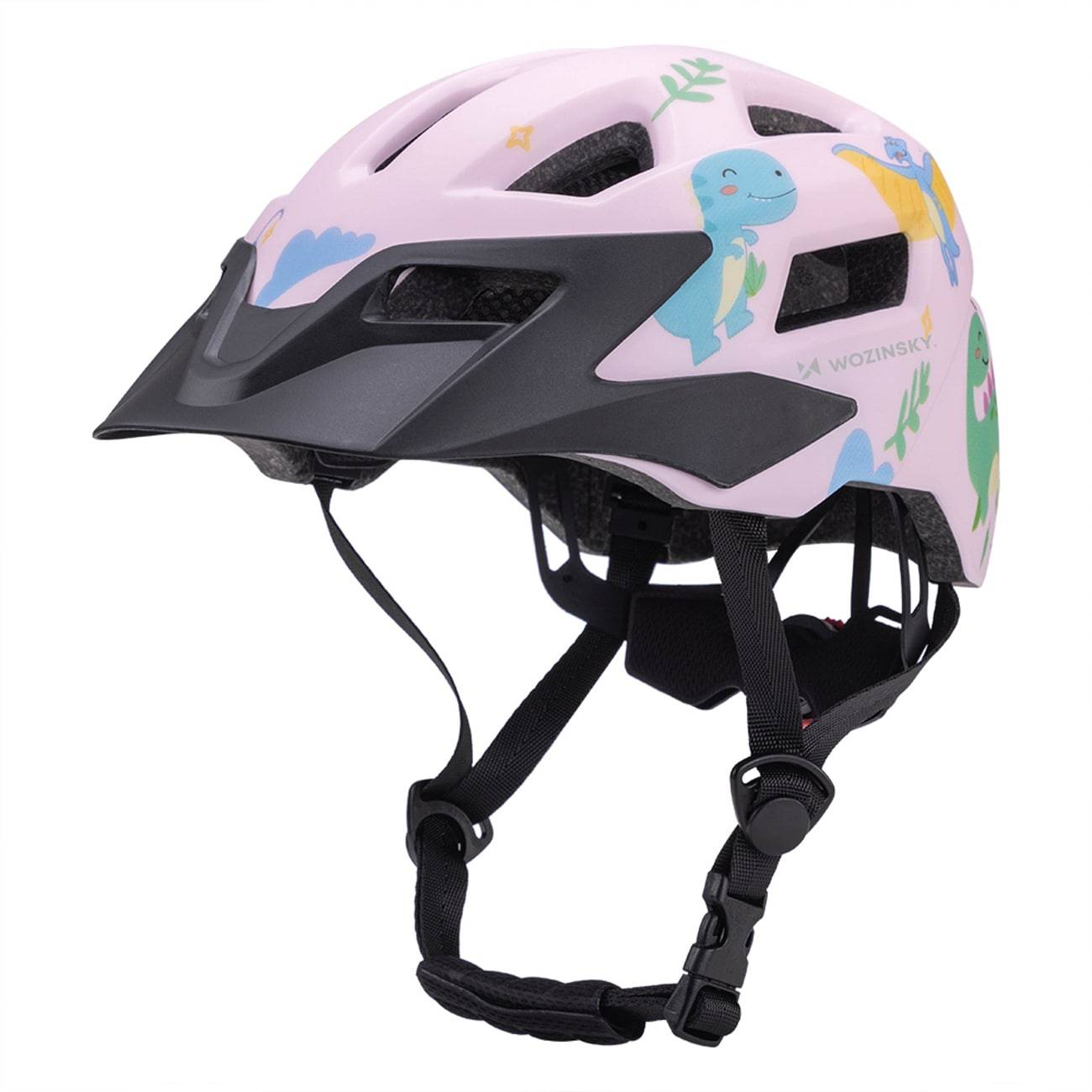Wozinsky MTB-cykelhjälm för barn med avtagbart visir S - Rosa