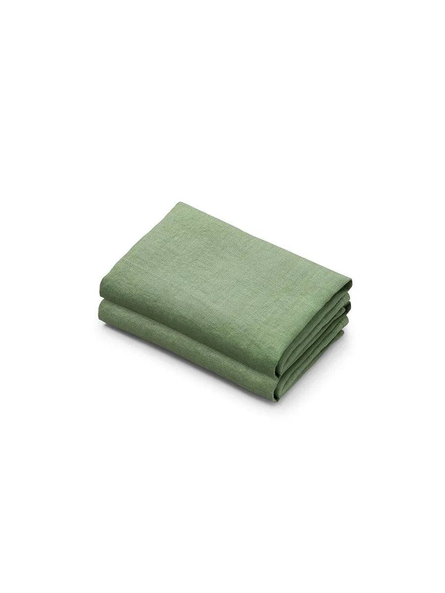 Linen Kitchen Towels, 2 stk. fra Aiayu Dusty Green - Jacobsen Plus