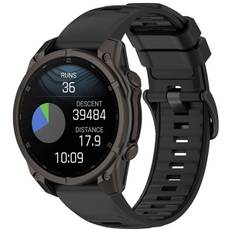 Silikonearmbånd til Garmin Fenix 8 47mm - Svart