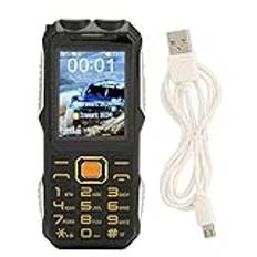 Olåst Mobiltelefon för Seniorer, 2G Dual SIM Big Button Senior Mobiltelefon, Lättanvänd Enkel Mobiltelefon med 2,4" Skärm, SOS-knapp, Hög Volym & 16800mAh Batteri för äldre och Barn(Svart)