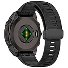 AISPORTS Kompatibel med Garmin Fenix 8 47mm/E 47mm/7/7 Pro/6/6 Pro/5/5 Plus rem silikon, 22 mm snabbpassande klockarmband magnetiskt lås ersättningsrem för Garmin Quatix 7 Pro/7/6/5/D2 Delta/D2 Mach 1