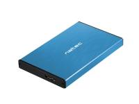 NATEC Rhino GO, HDD- / SSD kabinett, 2.5, Serial ATA III, 6 Gbit/s, USB-anslutning, Blå