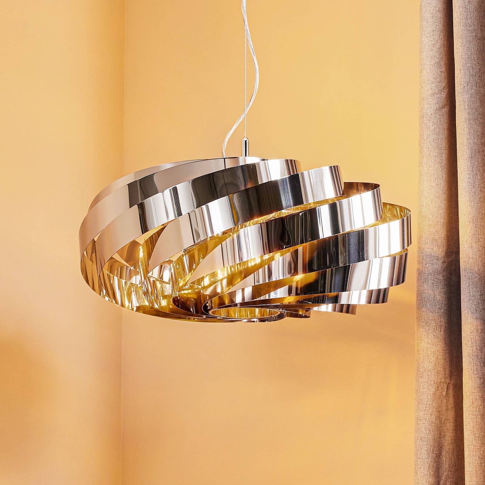 Hänglampa Vento Domiluce, dimbar, Förkromad / silver, Vardagsrum / matsal, Metall, Modern, Pendellampa