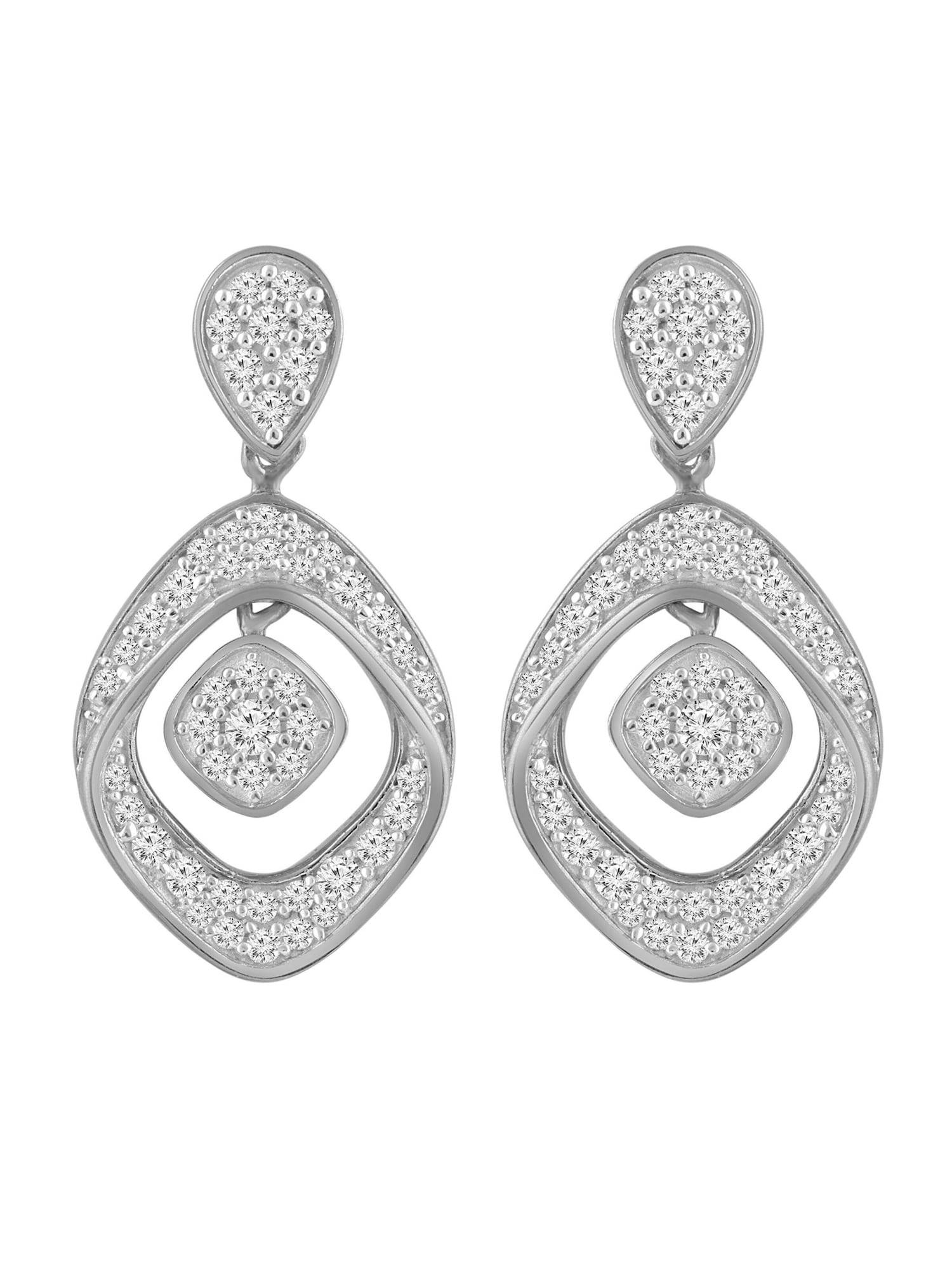 Diamant Exquis Øreringe 'Ohrringe aus 585 Weißgold mit Diamant'  sølv