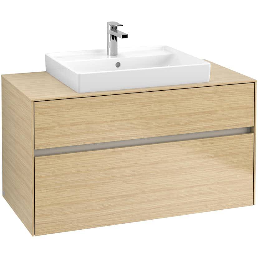 Tvättställsskåp Villeroy & Boch Collaro 100 cm med 2 Lådor för Ovanpåliggande Tvättställ