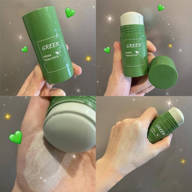Grönt te djuprengörande mask Stick Detoxing Porrengöringsmedel för ansikte Black Heads Purifying Clay Blackhead Remover Nosstrips