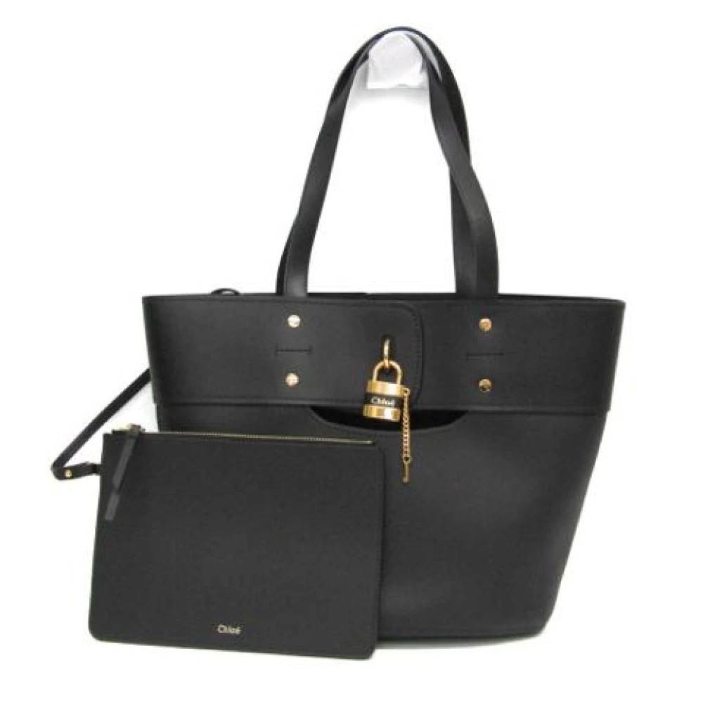 Chloé Pre-owned Pre-owned Leather Skuldertaske - Vintage - Dame - Sort - ONE SIZE - Uld