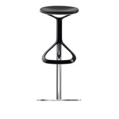 Walter Knoll - Lox Barstool Low 1349, Polished, High Gloss Black Footrest, Leather Cat. 50 Rodeo-Soft 1362 Camel - Barstolar & barpallar - Pearson Lloyd - Beige - Läder/Metall/Plast