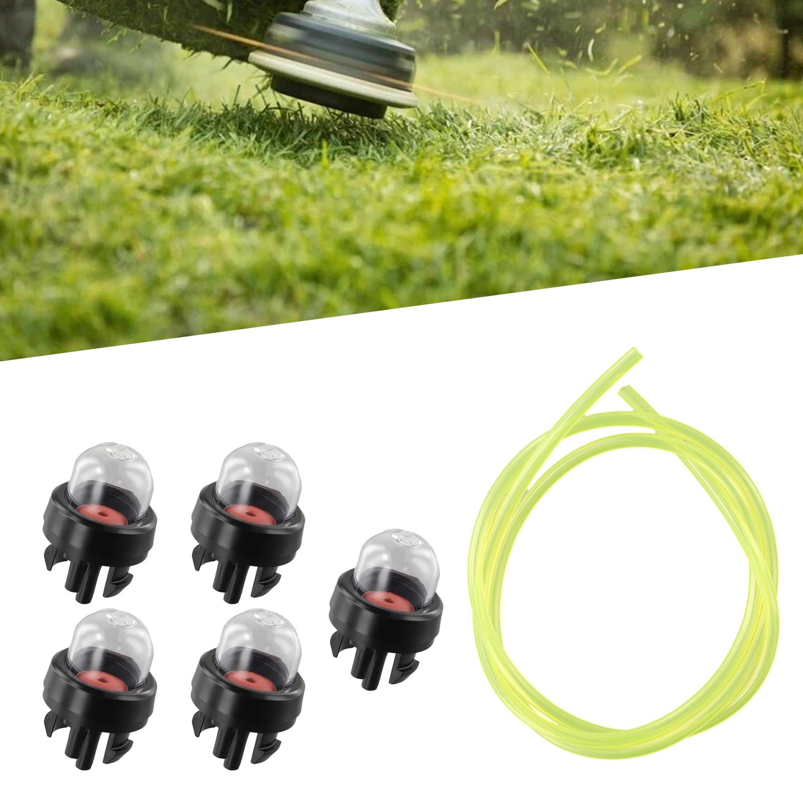5x Primer Bulb Pump Bulb +1M Fuel Line For Ryobi For Stihl For Talon Trimmer Whipper Snipper Trimmer Chainsaw Carburetor Parts