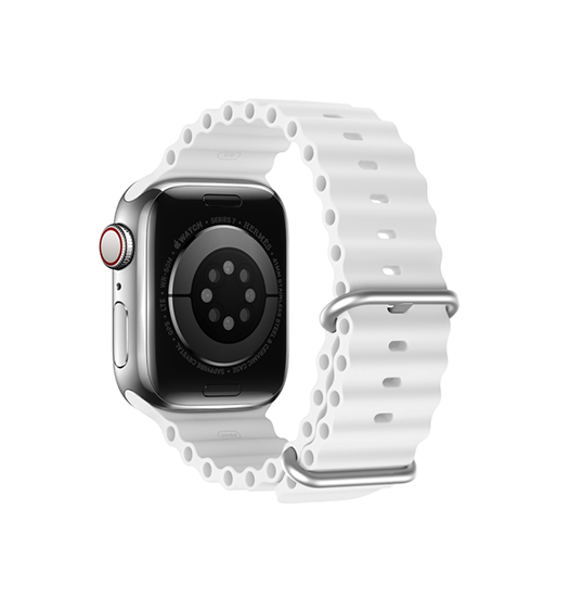 Apple Watch (38/40/SE/41/42mm) - DUX DUCIS® Wave Silikone Rem - Hvid