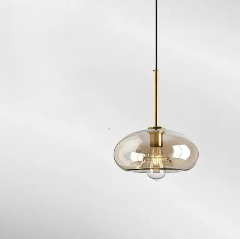 NordicGlow – Elegant Skandinavisk Glas Taklampa - 4- 28CM / Kall vit