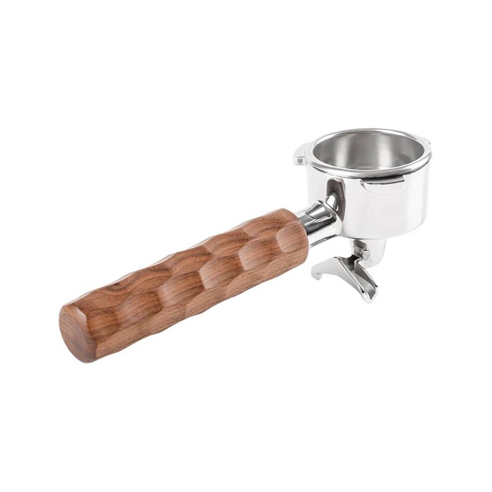 54mm Walnut Wood Handle Bottomless Portafilter for Series Espresso Machines B