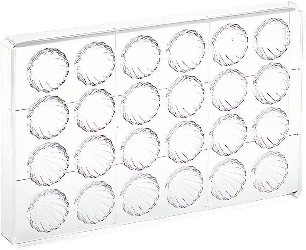 Paderno Chokoladeform til 24 stk. Musling, Transparent