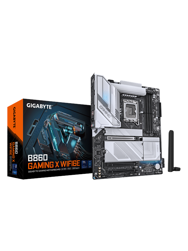 GIGABYTE B860 GAMING X WIFI6E Moderkort - Intel B860 - Intel LGA1851 socket - DDR5 RAM - ATX