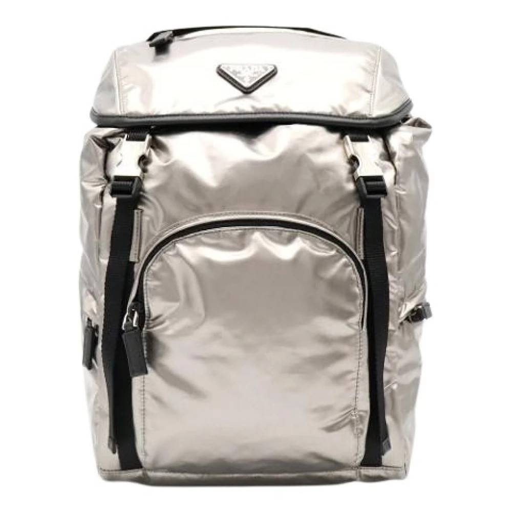 Prada Vintage Pre-owned Vintage Rygsæk - Vintage - Dame - Grå - ONE SIZE - Uld