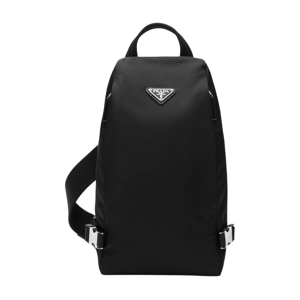 Prada Zaino i Re-nylon og Saffiano-læder - Tasker - Herre - Sort - ONE SIZE - Læder