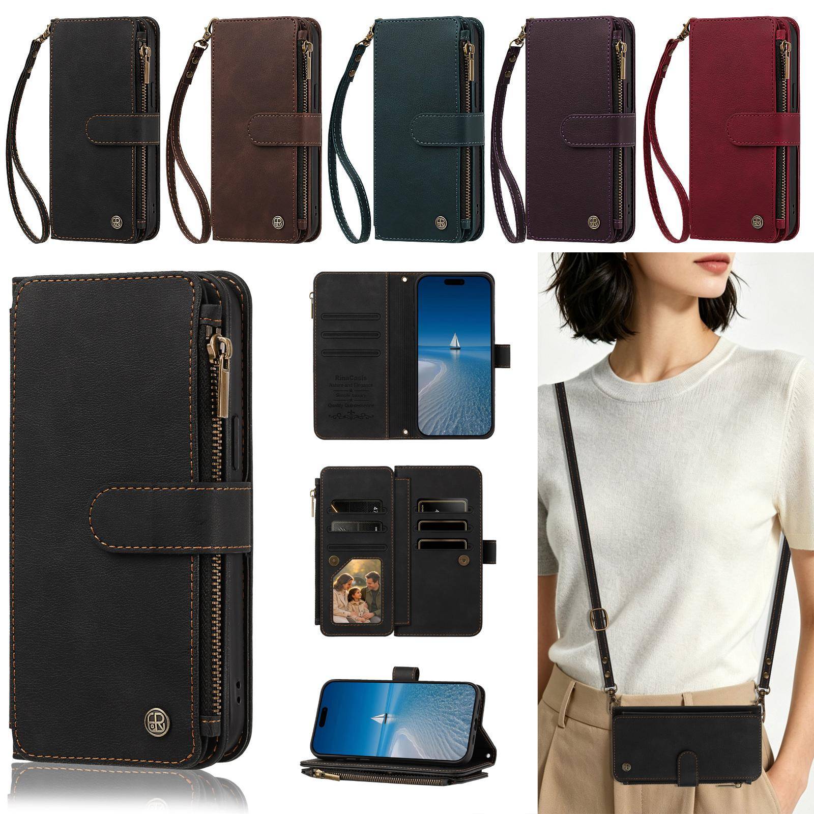 Plånboksfodral För XiaoMi RedMi A7 A5 A4 A3 A3X Pro 17 15A 15 15C 14C 14R 13 13X 13C 12 11A 10A 10C 9A 9i 8A R70 4G 5G Fodral 9 Kortplatser
