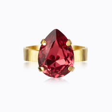 Caroline Svedbom Mini Drop Ring / Mulberry Red (Guld)