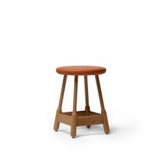 Massproductions - Albert Stool - H 500, White Oiled Oak, Fabric C+, Kvadrat - Vidar 3 0143 - Taburetter - Chris Martin - Hvid - Træ