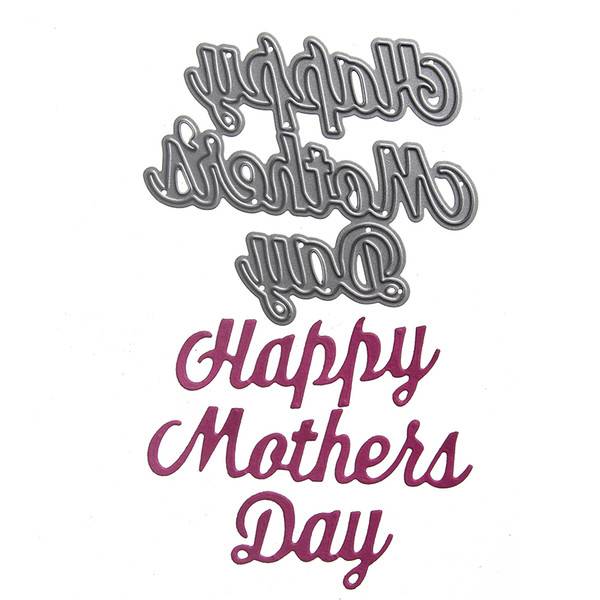 Craft Dies Happy mother day Cutting dies Alphabet for Cards Scrapbooking and Paper Crafts Embossing folder DIY