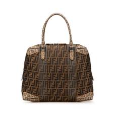 Fendi Vintage, Pre-owned, Dam, ONE Size, Förägda FF Jacquard Tote Väska