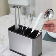 1 st metallhållare för ätpinnar, förvaringsorganisatör för gaffelsked och ätpinnar, bestickställ för köksrestaurang, hållare för köksredskap, förvarin - Silver (En-Storlek)