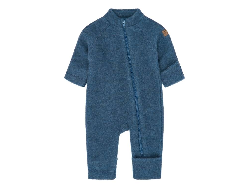 Mikk-line Ulddragt Blue Melange Merinould - Str. 9m 74cm