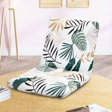 1pc Floral Print Floor Cushion Chair Cover, Elastic Removable Flower Printed Floor Chair Slipcover - Multicolor - one-size