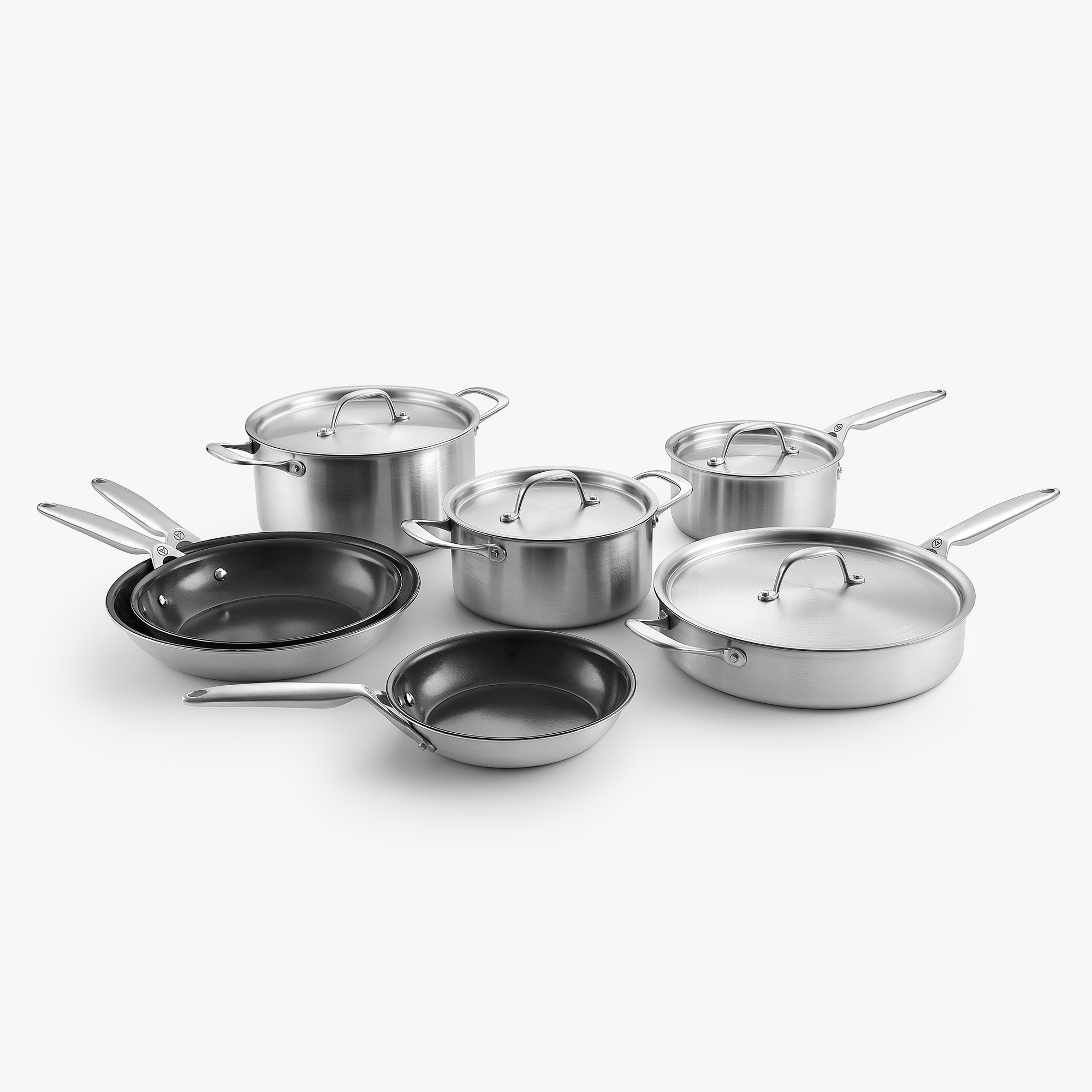 Viretta 3-Ply pande & gryde sæt - Keramisk Chef Sæt - 7 dele / Rustfrit stål