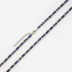 Halsband herr, stål &amp; Sodalit, 55cm
