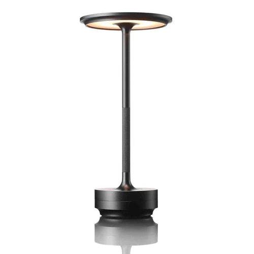 Ambiancelight - Trådlös uppladdningsbar bordslampa. - Svart (Aluminium)