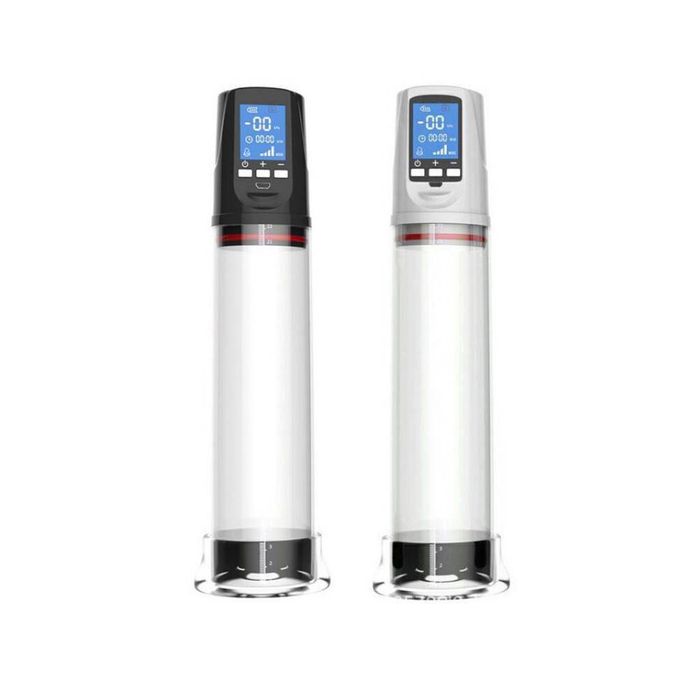 (White (neutral box)) LCD Electric Male Masturbator Penis Trainer Penile Exerciser Adult Toy Adjustable Intensity Waterproof