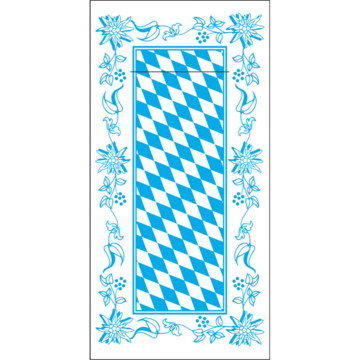 Bestickservett Bayern Rutig Blå/Vit Linclass 40x40cm