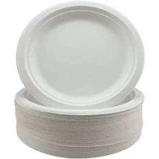 Super Stive Papirtallerkener - 50 Stk - Perfekt til Picnic, Grill og Fester