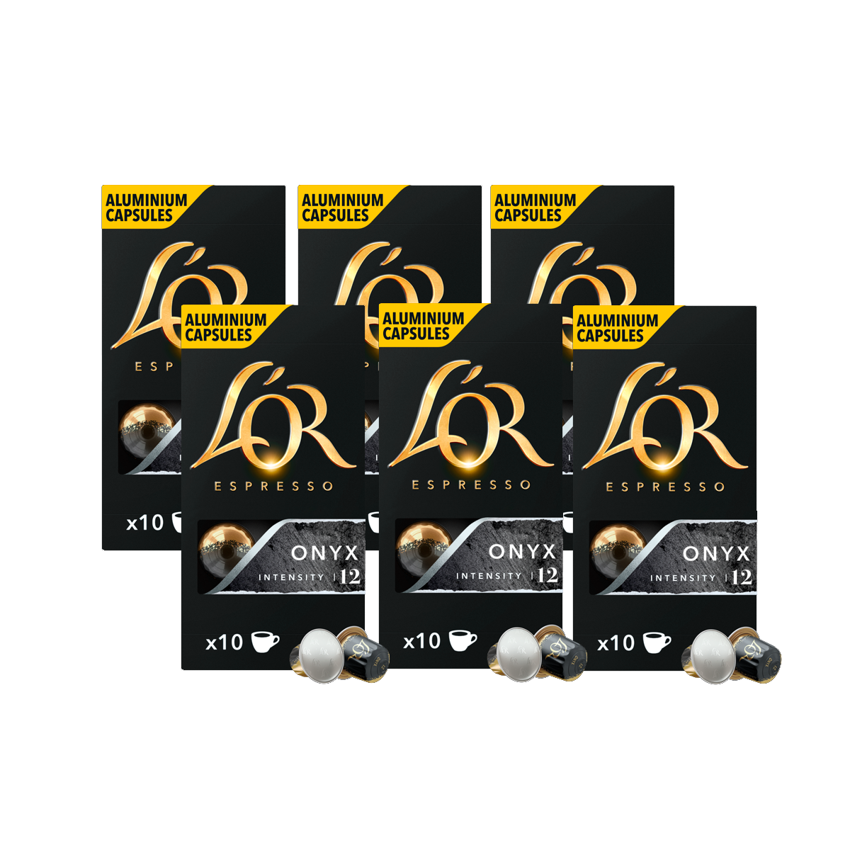 L'OR Capsules - Espresso Onyx - 6 Bags - Bundle - Klar til levering - Prismatch