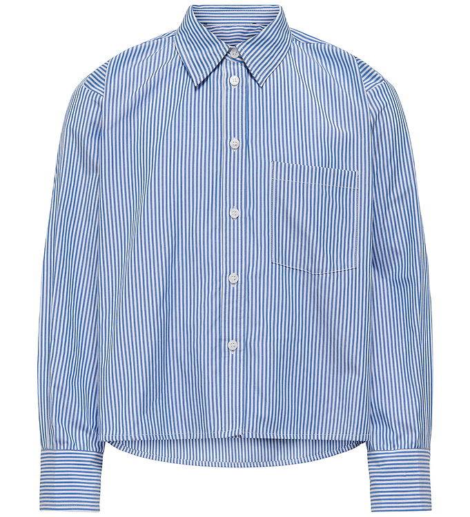 Kids Only Skjorte - KogEma - Bright White/Mazarine Blue - Kids Only - 14 år (164) - Skjorte